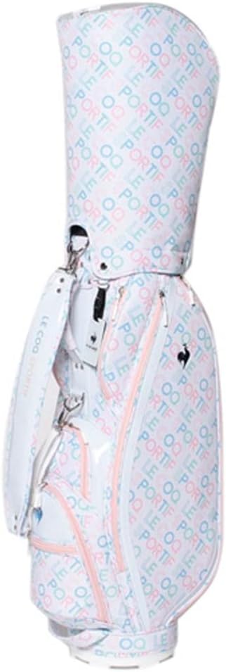 ルコックゴルフ レディースキャディバッグ　ホワイト×ピンク le coq sportif GOLF ルコックスポルティフ ゴルフ（レディース